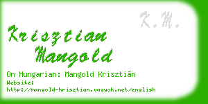 krisztian mangold business card