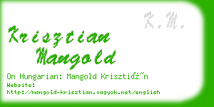 krisztian mangold business card